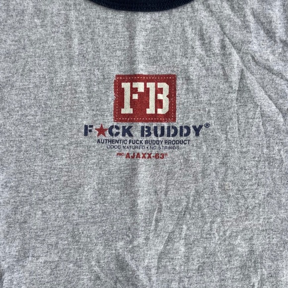 Ajaxx63 Other - F*CK BUDDY Vintage Y2K Ringer T-Shirt Mens M Streetwear Retro 90s Skate Urban